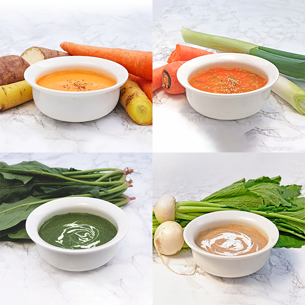 冬～春収穫野菜のポタージュスープ　お試し4種セット